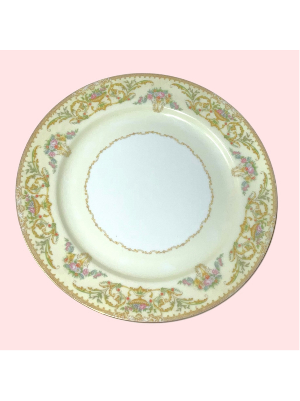 Vintage Noritake Nanette #683 China Plate Floral Gold Trim Japan
